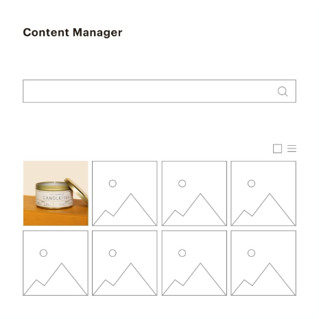 Mailchimp content manager screenshot